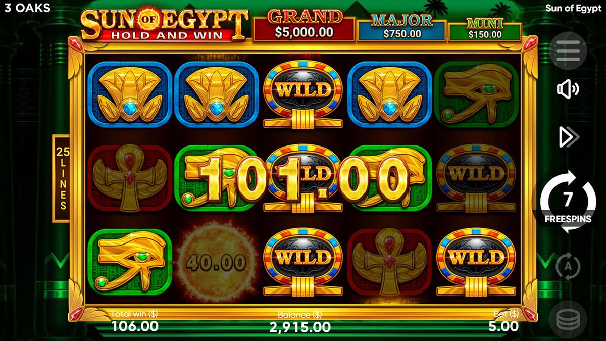 Sun of Egypt Basisspiel Screenshot