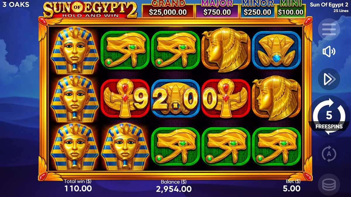 Sun of Egypt 2 Basisspiel Screenshot