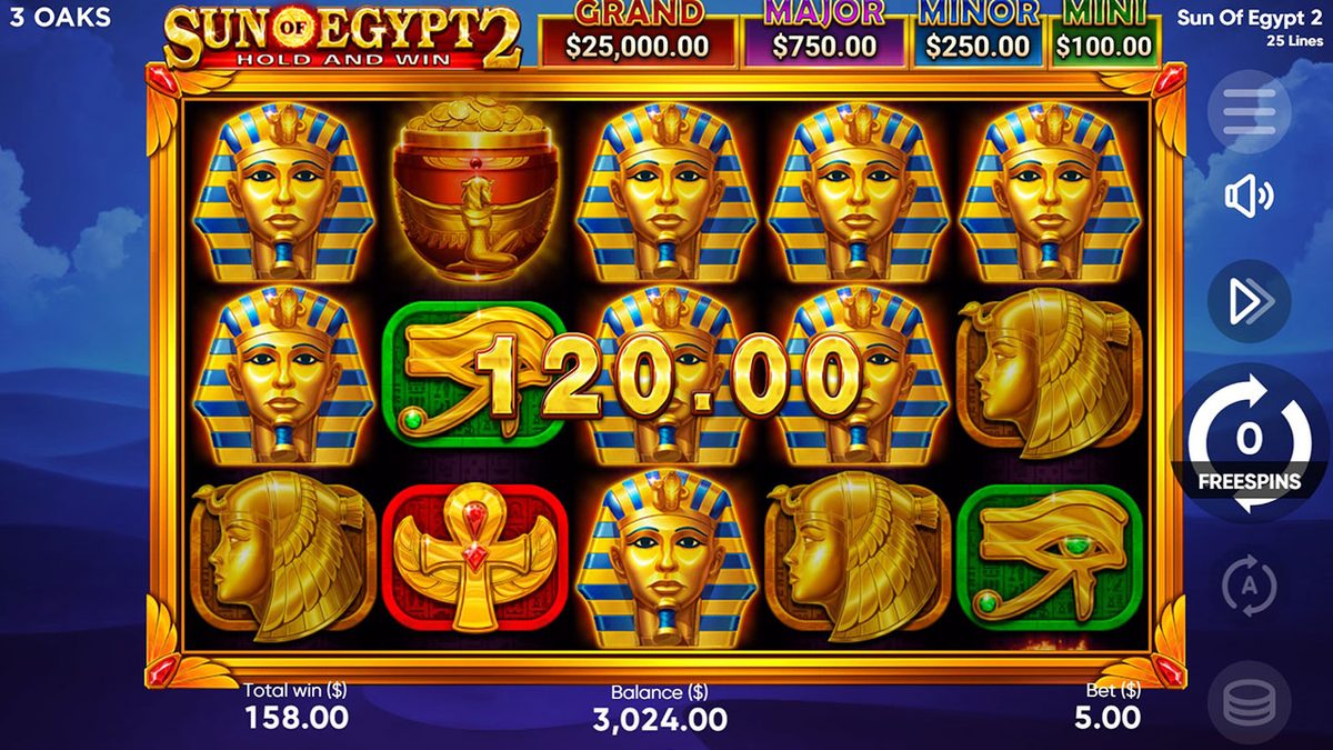Sun of Egypt 2 Hold & Win Screenshot